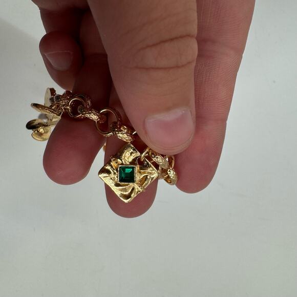 NWOT Gold plated Spanish Catholic style charm Bracelet - Picture 5 of 7